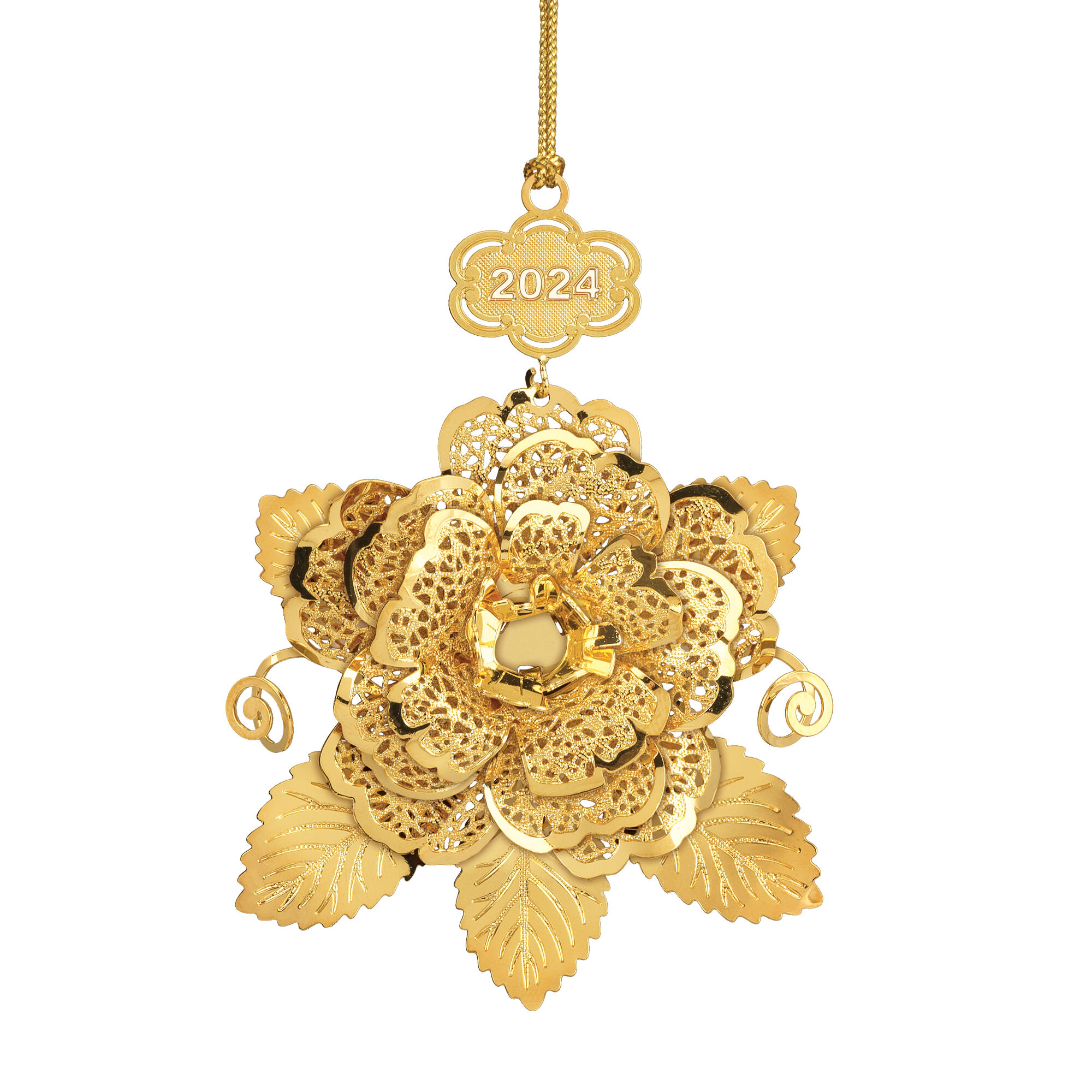 2024 Gold Ornament Collection   The 2024 Gold Ornament Collection 11091 0023 F Flower 