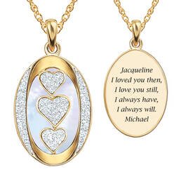 I Love You Personalized Diamond Pendant with FREE Matching Earrings 5238 0060 b pendant
