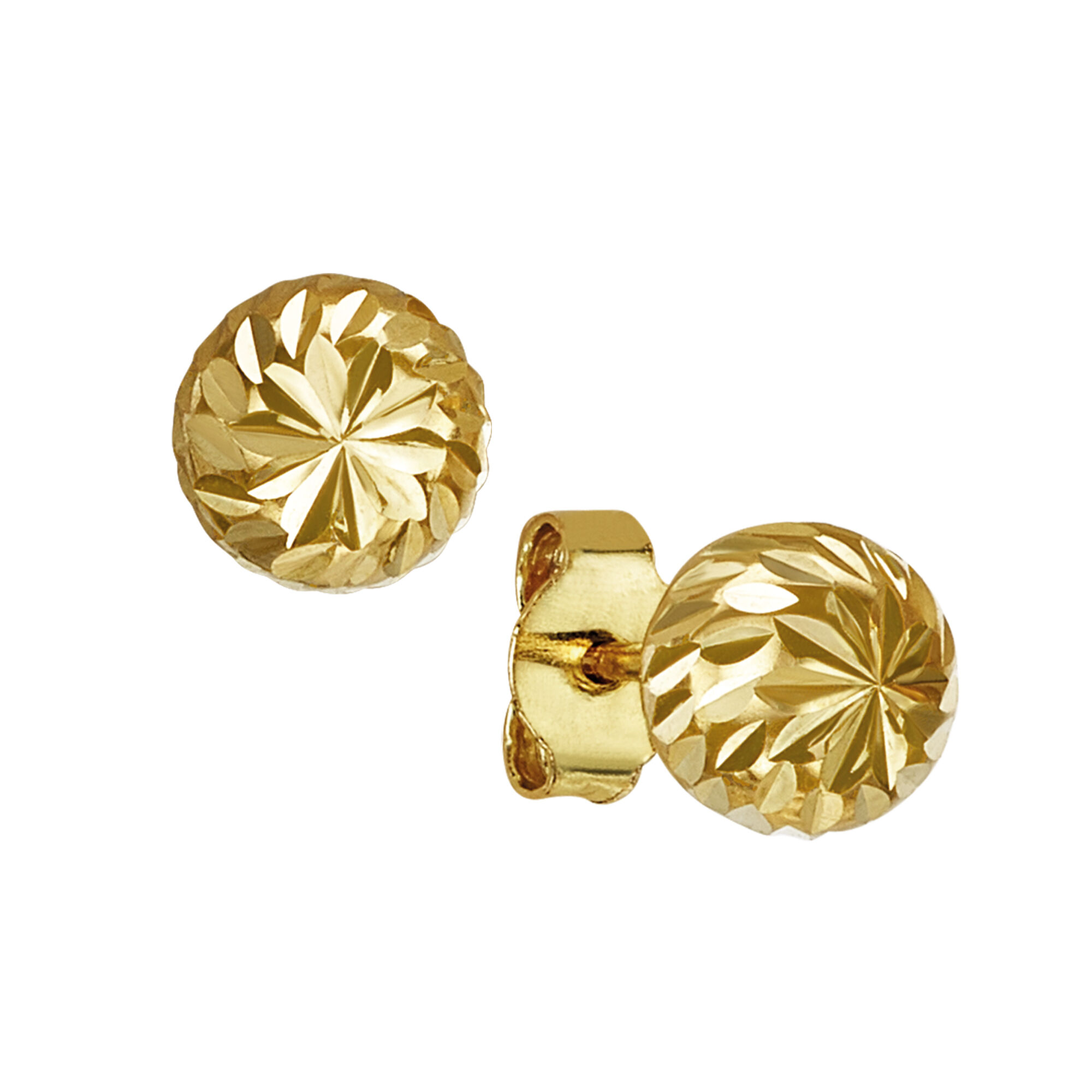 18kt Solid Gold Ball Stud Earrings for Women India  Ubuy