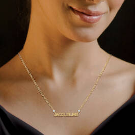 Personalized Dazzling Diamond Name Necklace 11109 0015 m model