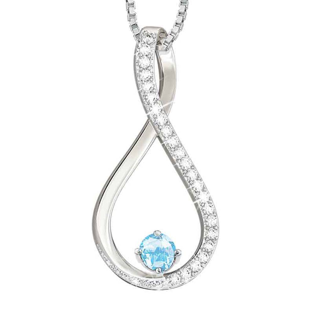 The Birthstone & Diamond Infinity Pendant