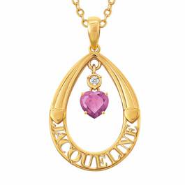 Personalized Birthstone Teardrop Pendant 6687 001 5 10