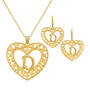 Golden Initial Pendant and Earring Set 10948 0012 d initial