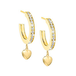 Gold and Diamond Heart Drop Earrings 11647 1376 a main