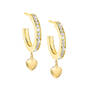 Gold and Diamond Heart Drop Earrings 11647 1376 a main