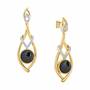 Black Onyx Teardrop Earrings 6072 001 8 1