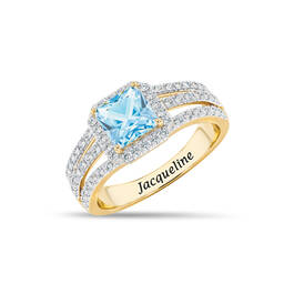 Birthstone Diamond Statement Ring 11315 0015 c march