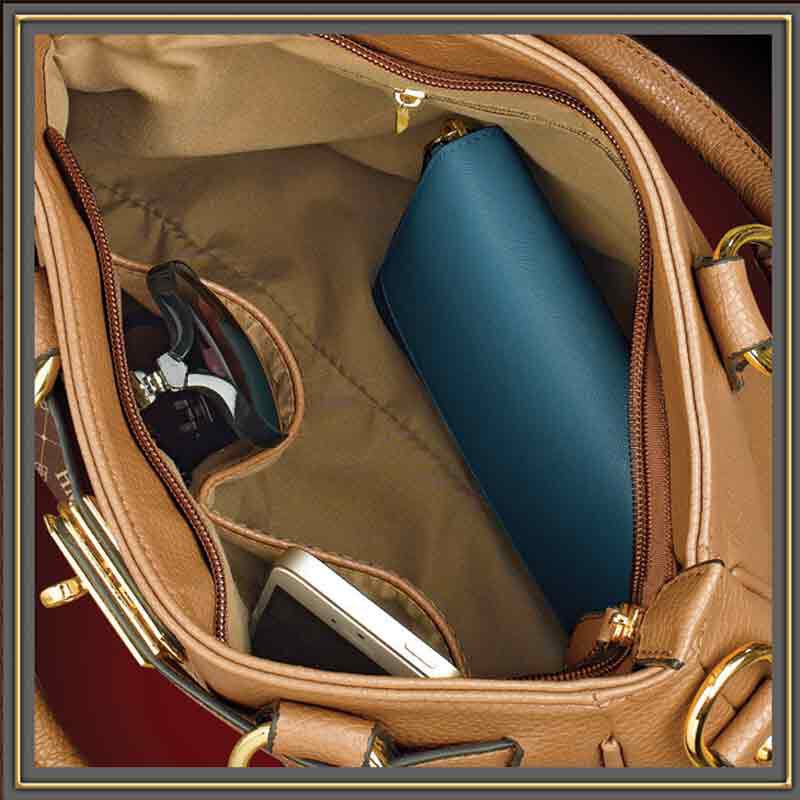  The Danbury Mint Personalized Single Initial Designer Handbag –  Personalized Satchel – Women's Purse #1520-011 (A) : Clothing, Shoes &  Jewelry