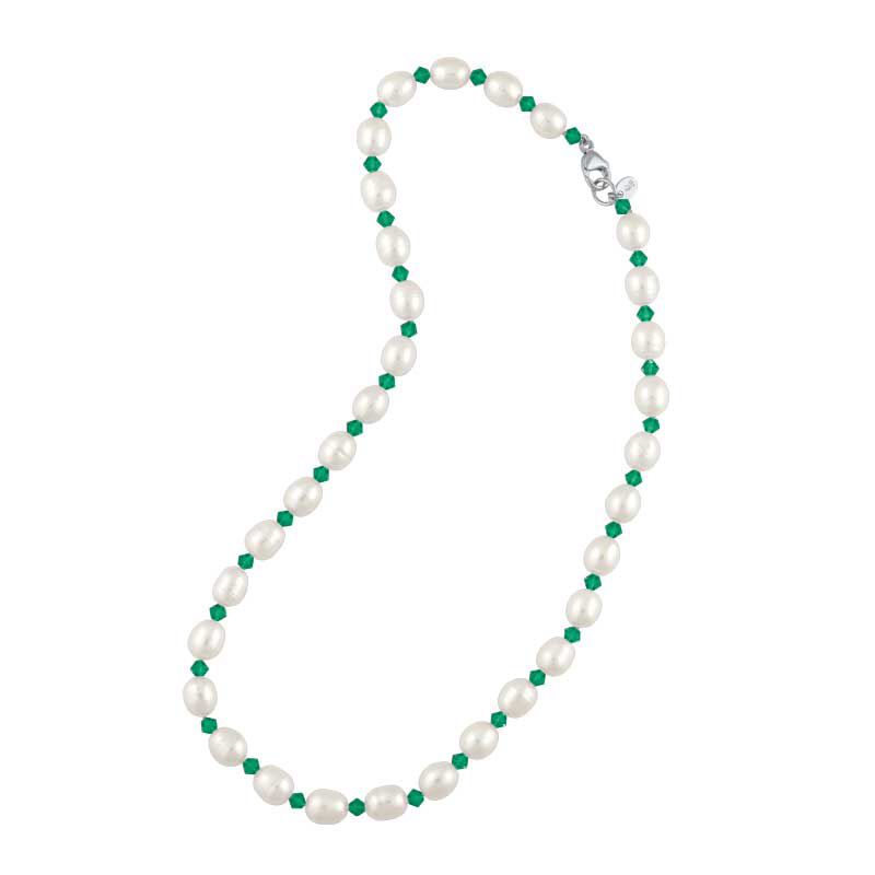 Birthstone and Pearl Necklace