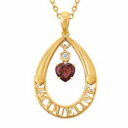 Personalized Birthstone Teardrop Pendant 6687 001 5 1