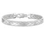 Italian Silver Chevron Bracelet 10661 0017 a main