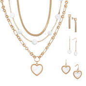 Golden Beauty Triple Necklace&Earring Collection 11973 0018 a main