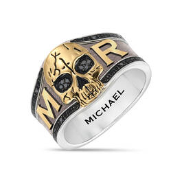 Personalized Fearless Black Diamond Ring 11978 0013 a main