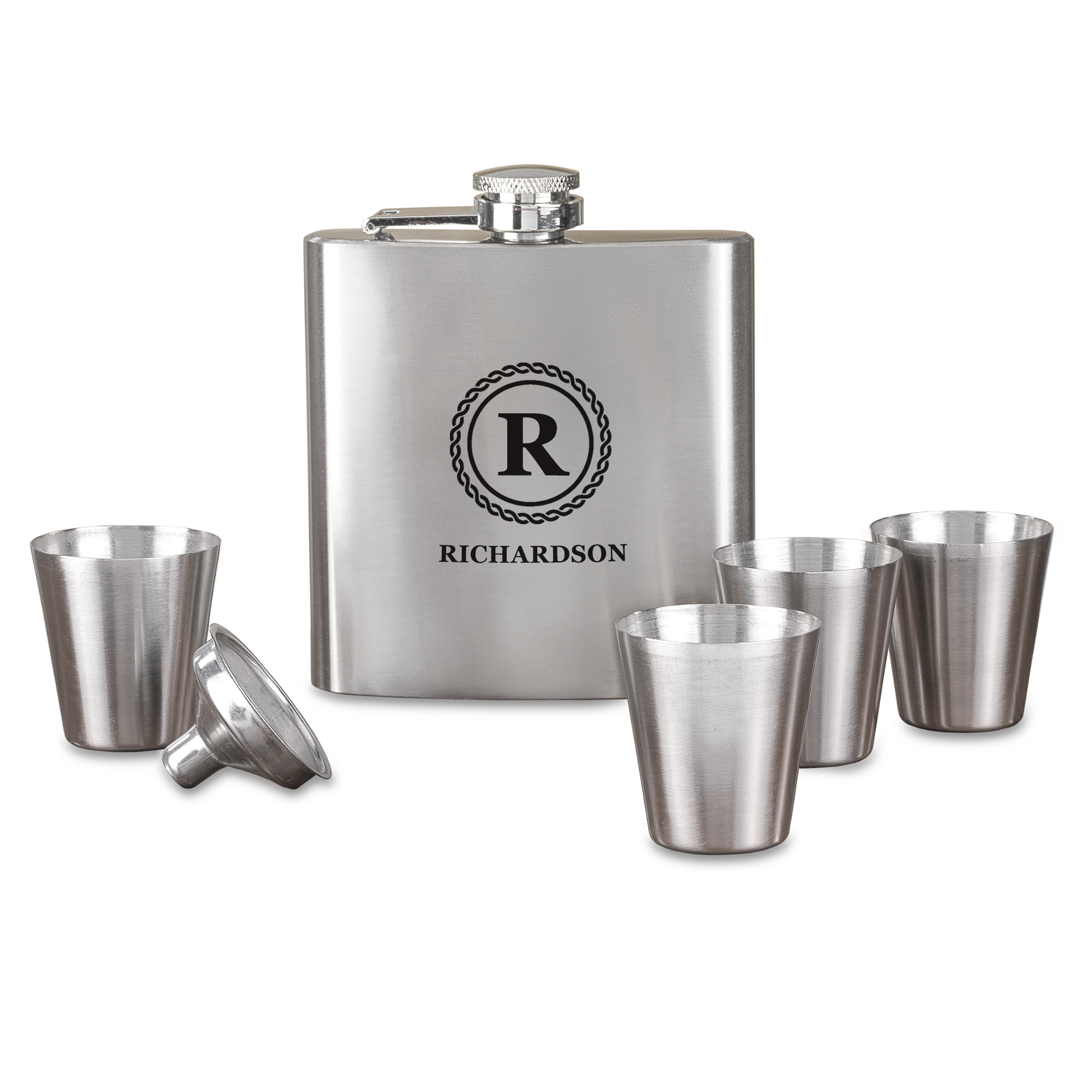 Stainless Steel Flask Set  Get The Six-Piece Set Today