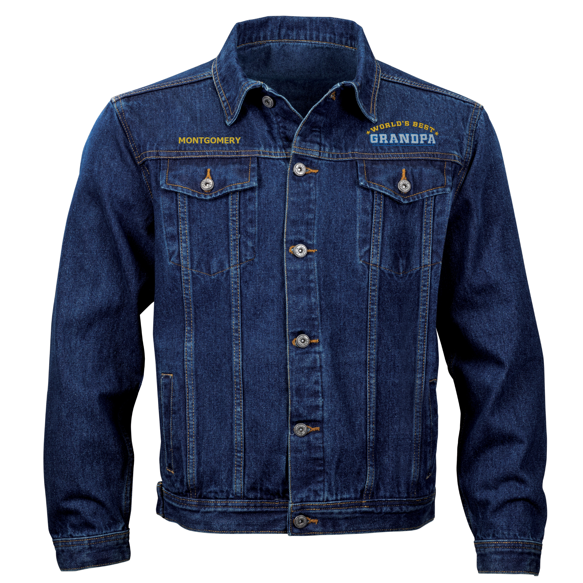 Grandad collar outlet denim jacket