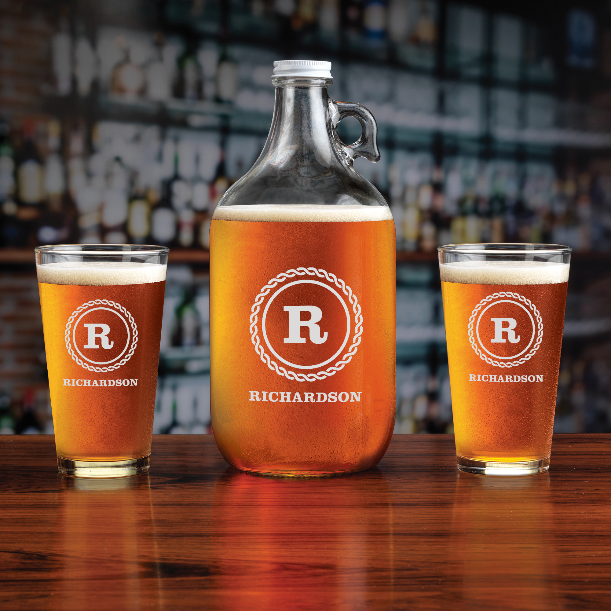 The Personalized Beer Growler Set