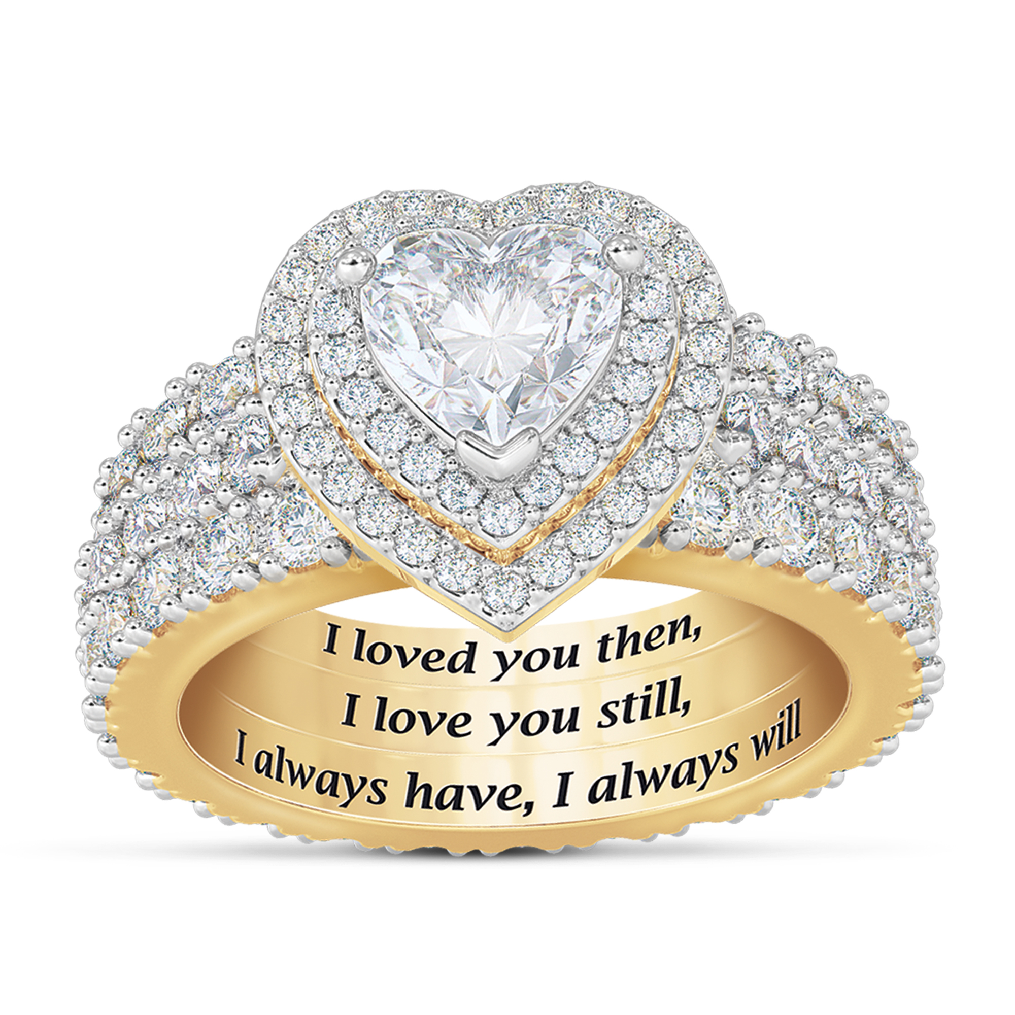 Lots of Love and Sparkle Stacking Ring Set