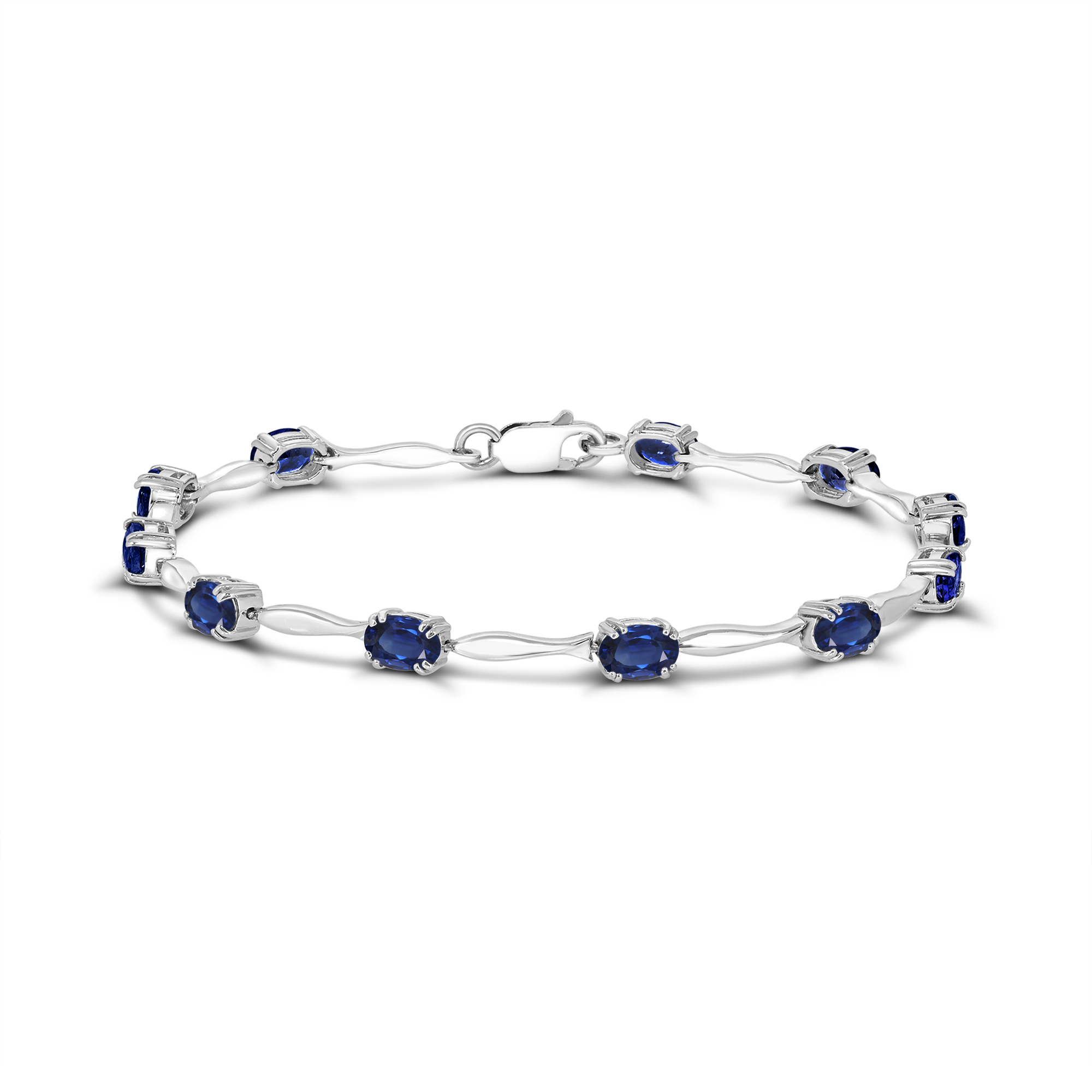 Genuine sapphire sterling online silver bracelet