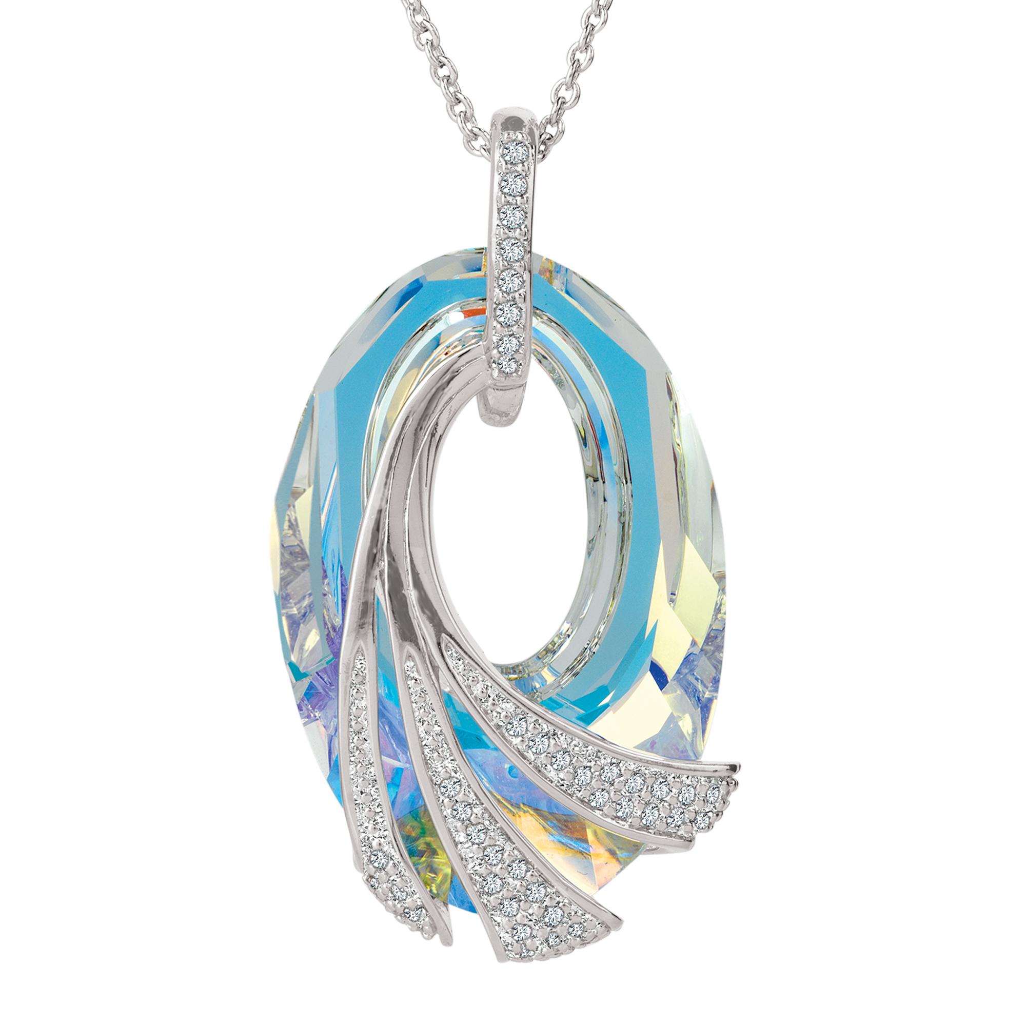 sea glass crystal pendant        <h3 class=
